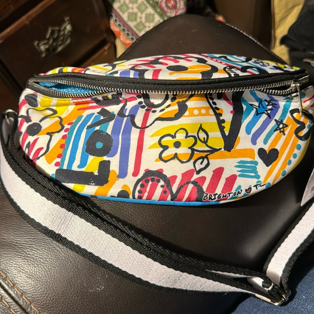Brighton Graffiti Love Crossbody Belt Bag Fanny Pack 1970's Retro D30265 - $78